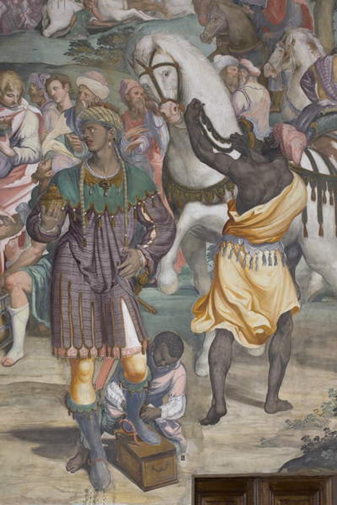 Detail of The Adoration of the Magi, Presbitery, 1578-82 by Simone Veneziano Peterzano