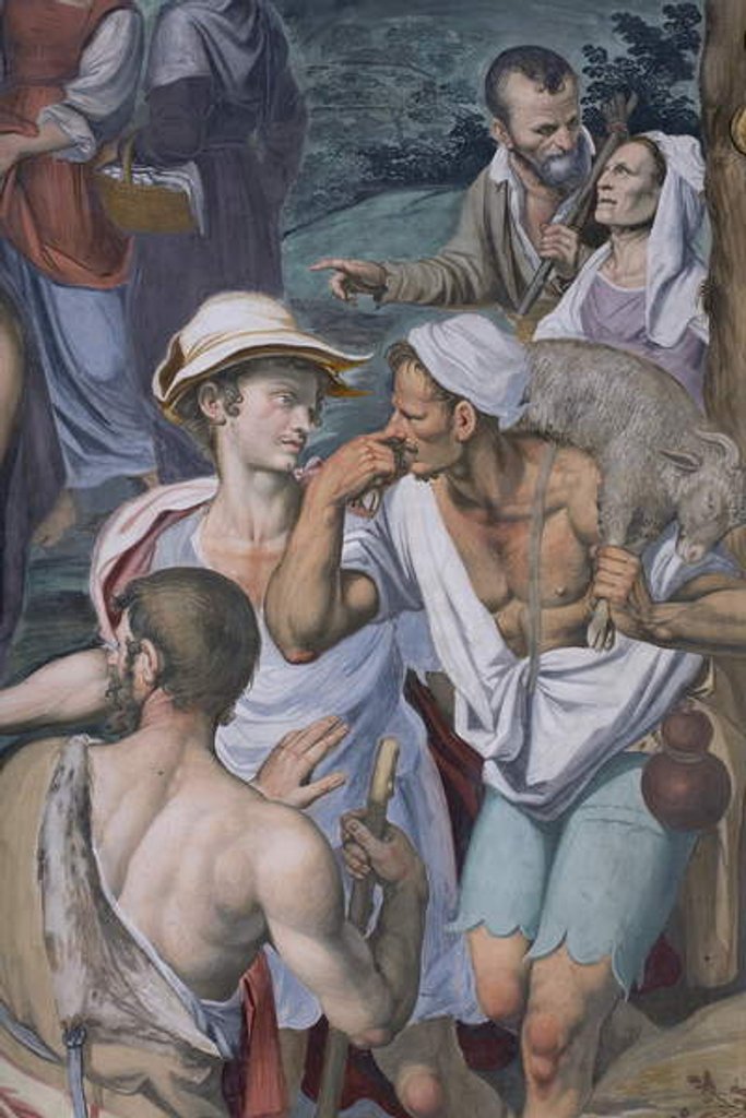 Detail of Adoration of the Shepherds, 1578-82 by Simone Veneziano Peterzano