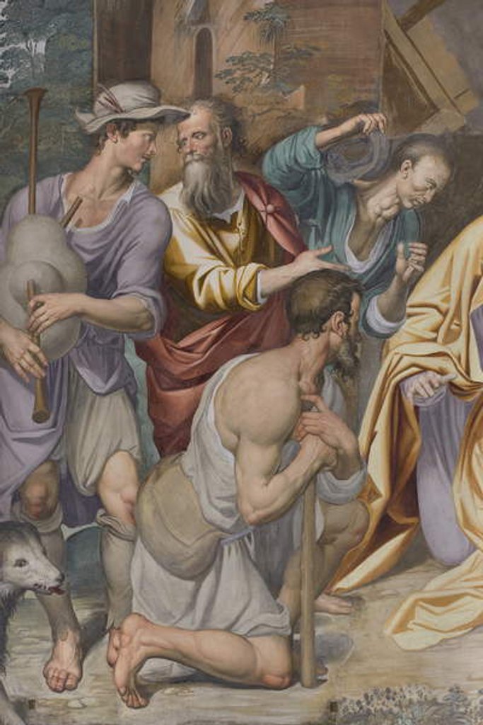 Detail of Adoration of the Shepherds, 1578-82 by Simone Veneziano Peterzano