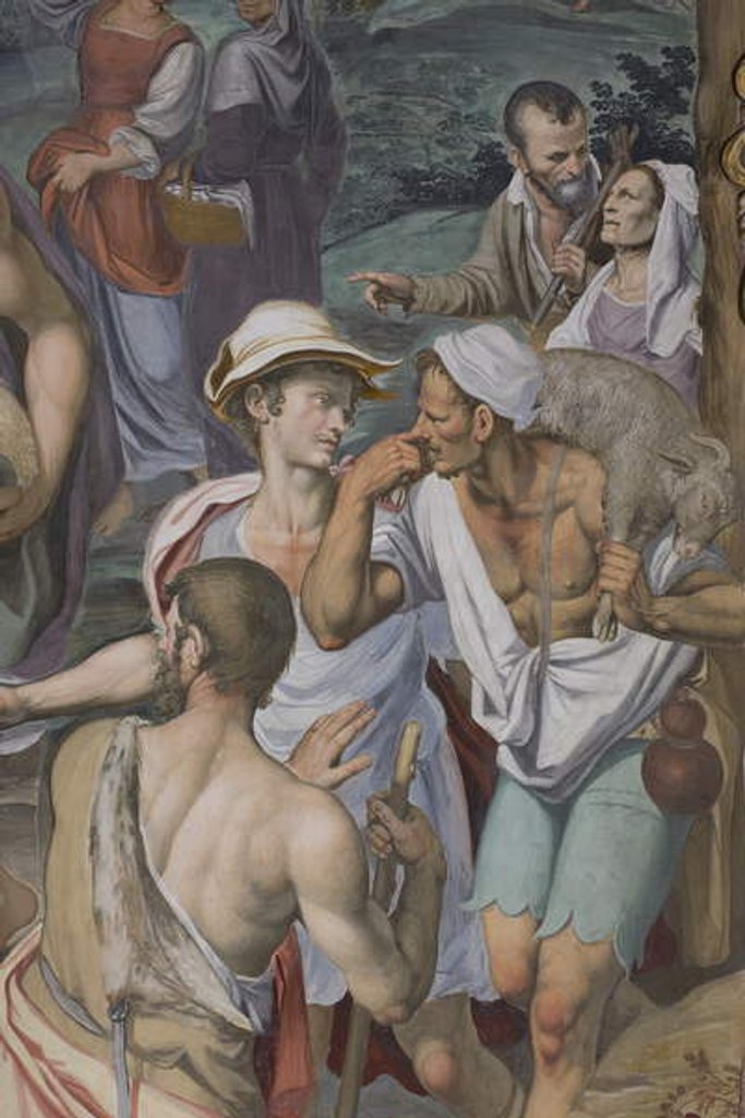 Detail of Adoration of the Shepherds, 1578-82 by Simone Veneziano Peterzano