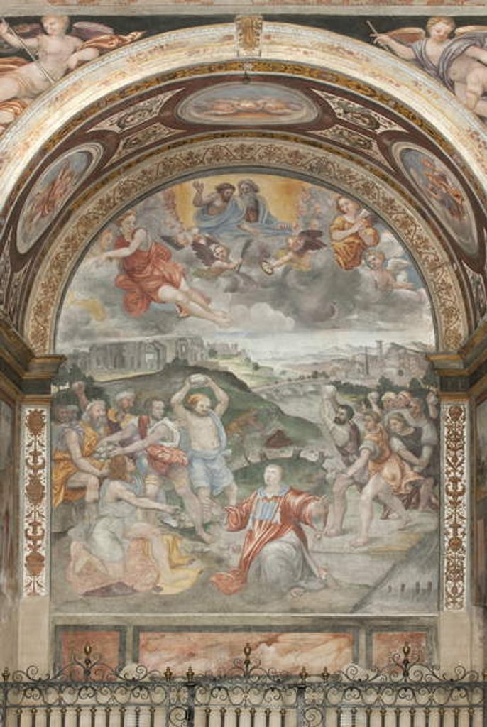 Detail of The Martyrdom of Saint Stephen, Left Chapel by Aurelio Luini