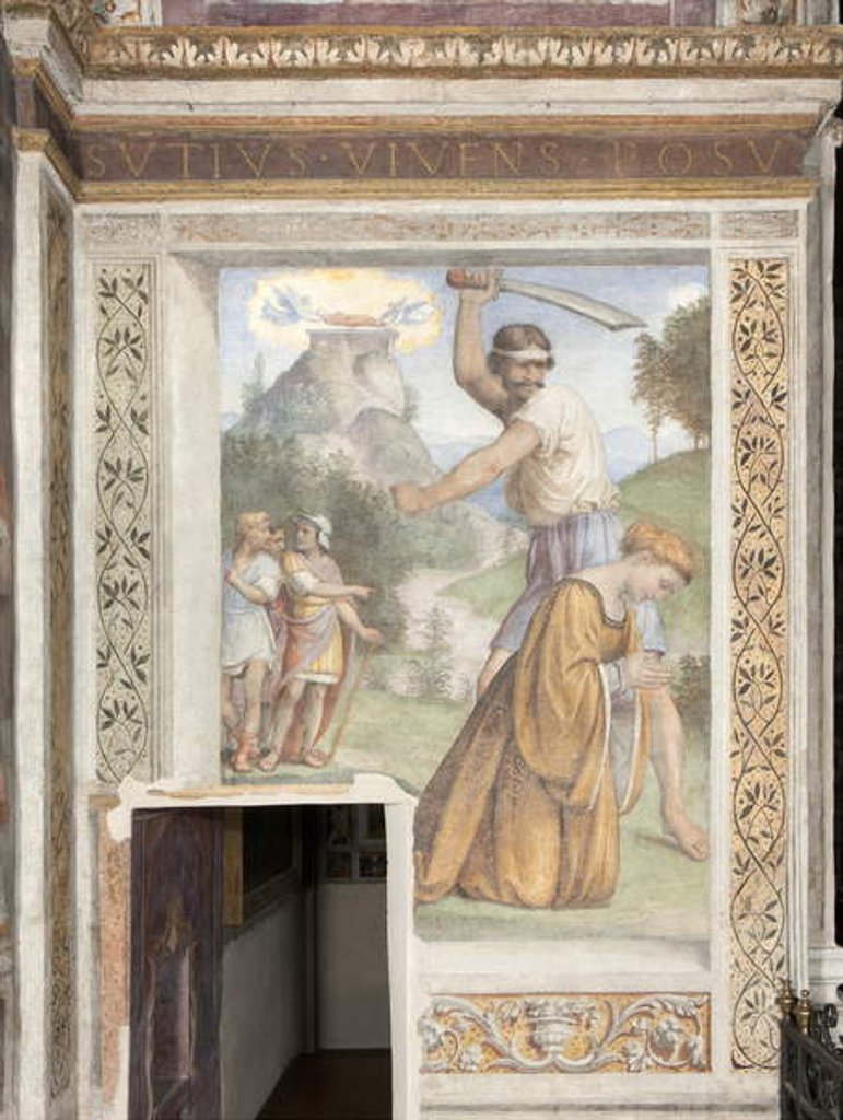 Detail of Decapitation of Saint Catherine of Alexandria, Besozzi Chapel by Bernardino Luini