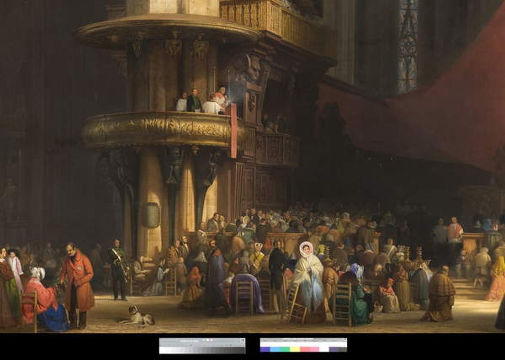 Detail of Interior of Milan Cathedral, Italy, 1840 by Luigi Bisi