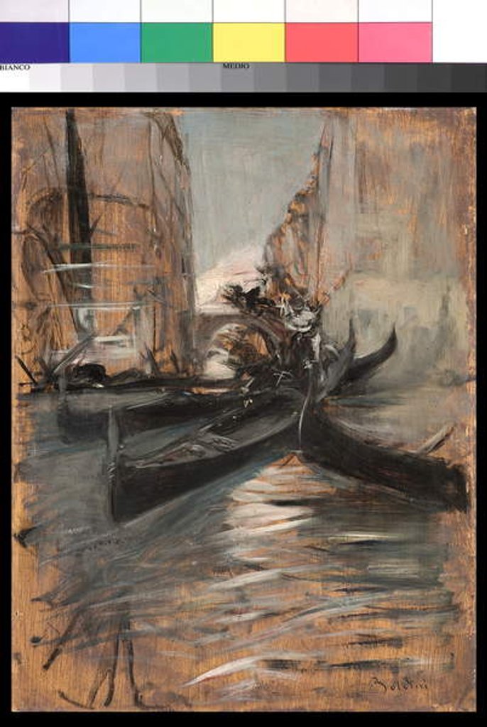Detail of Canal in Venice with gondolas, 1899-1913 by Giovanni Boldini