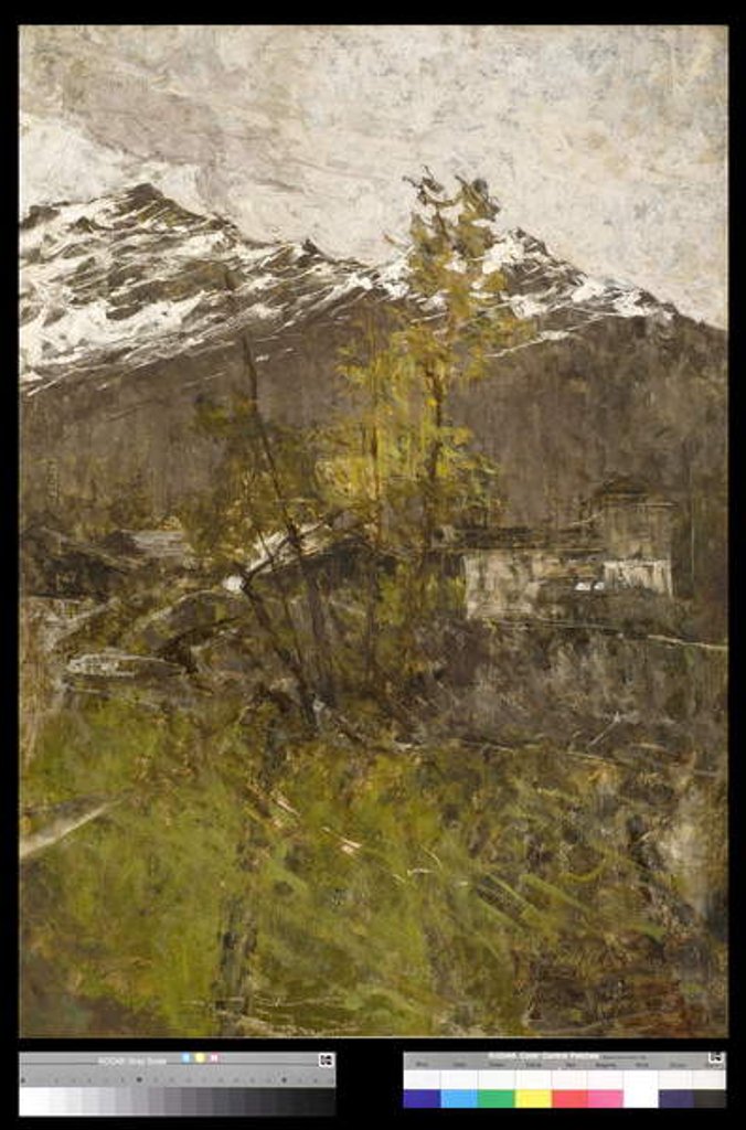 Detail of First Snow or Landscape, 1889 by Francesco Filippini