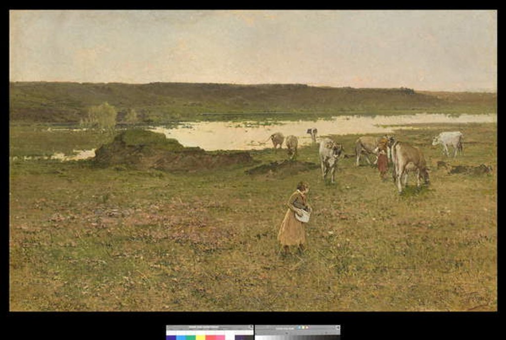 Detail of Pasture on the Valley, 1906 by Achille Formis Befani