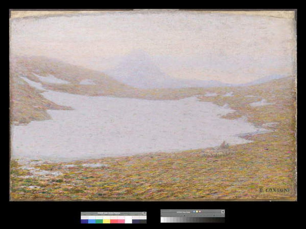 Detail of Mountains at spring, 1912 by Emilio Longoni