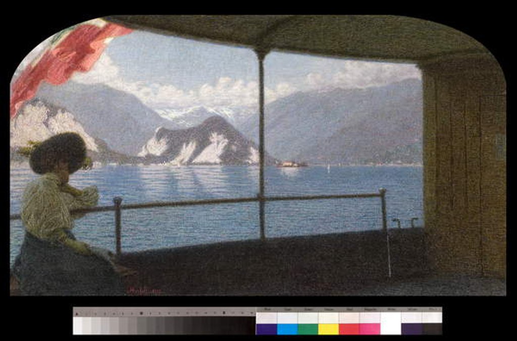 Detail of Boat on Lake Maggiore, 1915 by Angelo Morbelli
