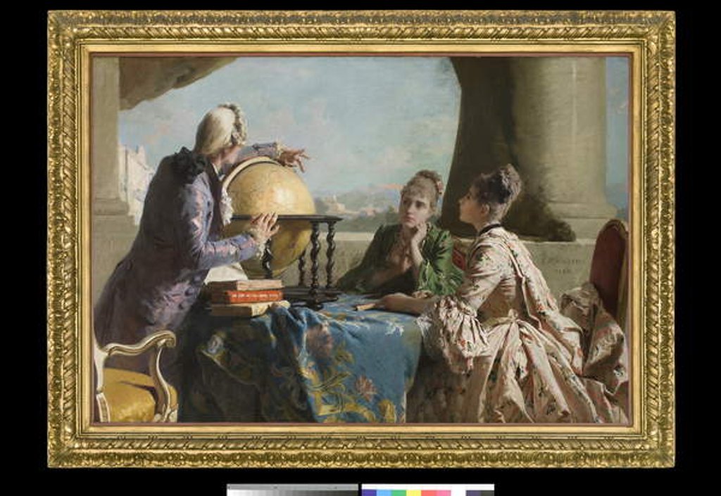 Detail of The Geography lesson, 1880 by Eleuterio Pagliano