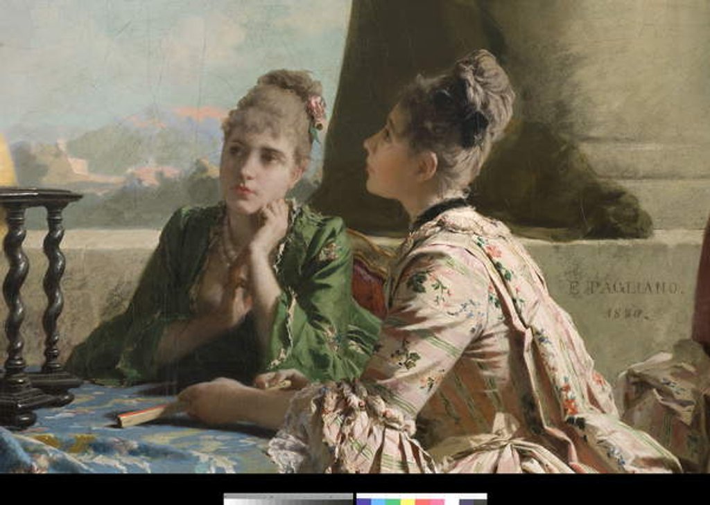 Detail of The Geography lesson, 1880 by Eleuterio Pagliano