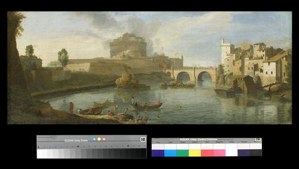 Detail of View of Castel Sant'Angelo, 1700-15 by Netherlandish School