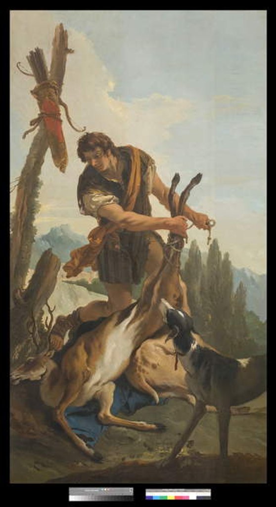 Detail of Hunter with Deer, 1718 by Giovanni Battista (1696-1770) Tiepolo