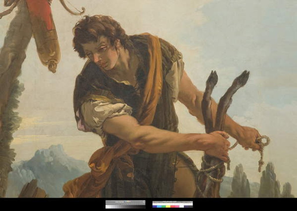 Detail of Hunter with Deer, 1718 by Giovanni Battista (1696-1770) Tiepolo