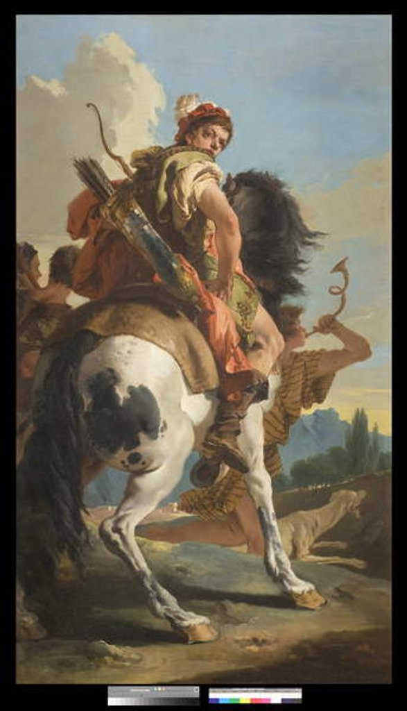 Detail of Hunter on Horseback, 1718-30 by Giovanni Battista (1696-1770) Tiepolo