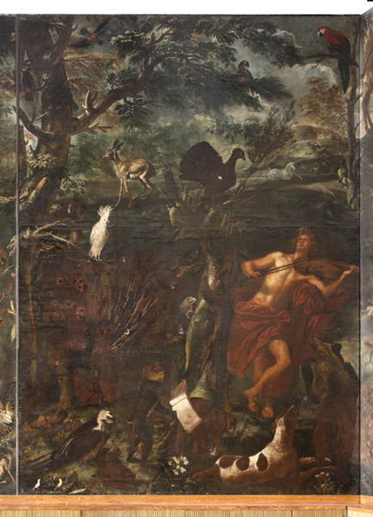 Detail of Animals, Myth of Orpheus, detail by Italian School
