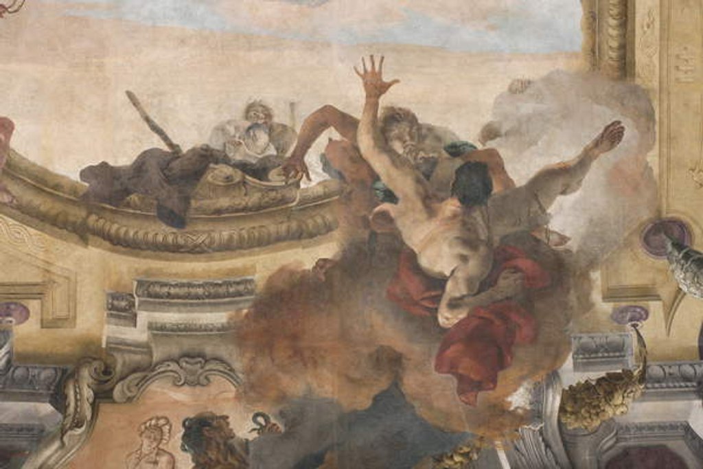 Detail of The Fall of the Demons, Stories of Scipio, detail, 1731 by Giovanni Battista Tiepolo