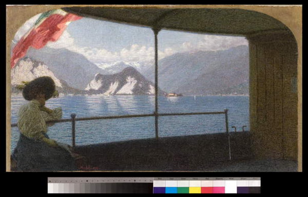 Detail of Boat on Lake Maggiore, 1915 by Angelo Morbelli