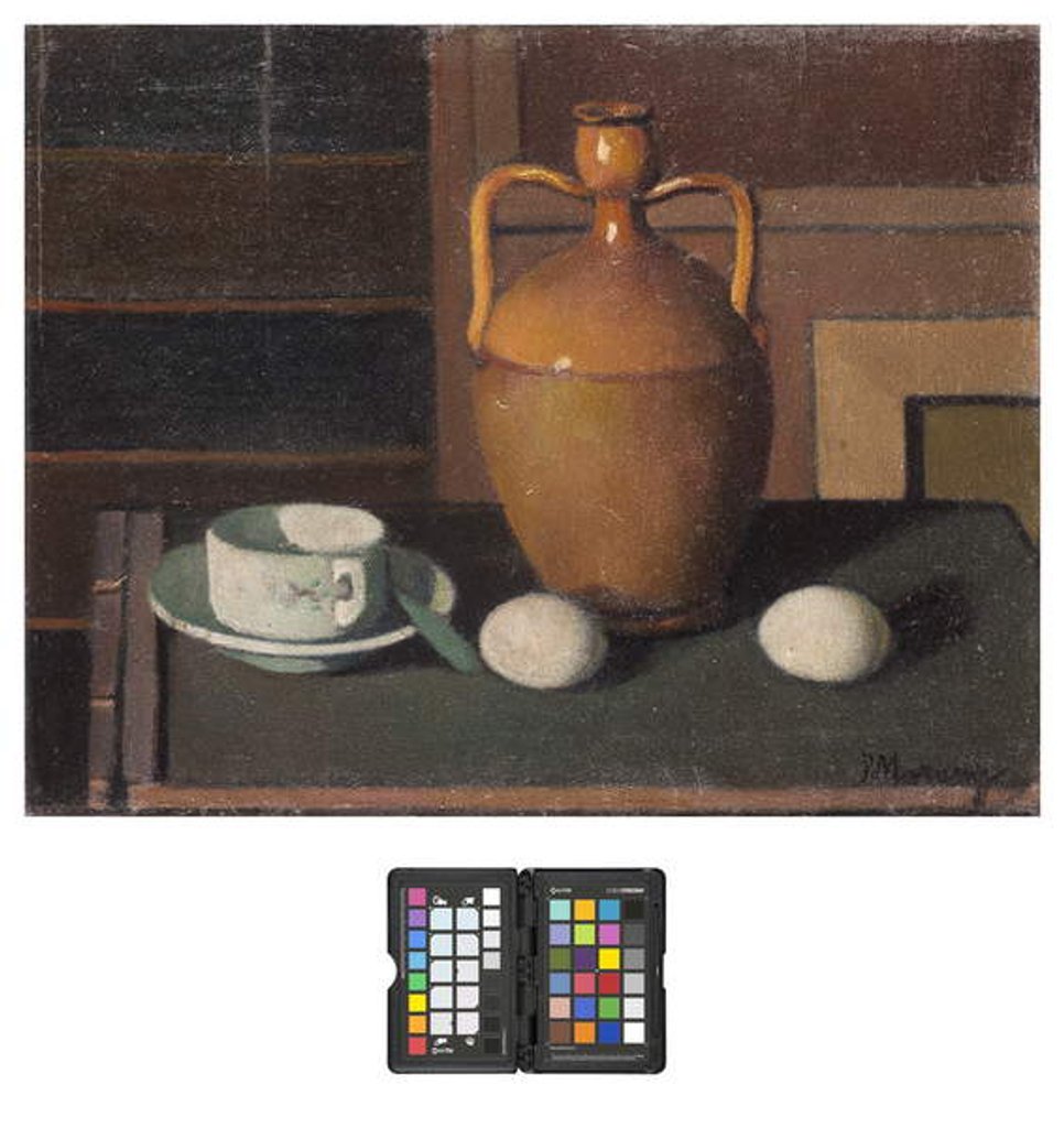 Detail of Still life with eggs, 1924 by Pietro Marussig