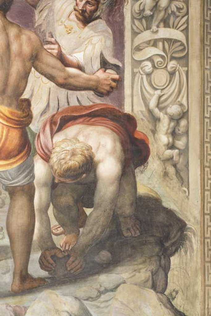Detail of The martyrdom of Saint Stephen, detail, 1556 by Lattanzio Gambara