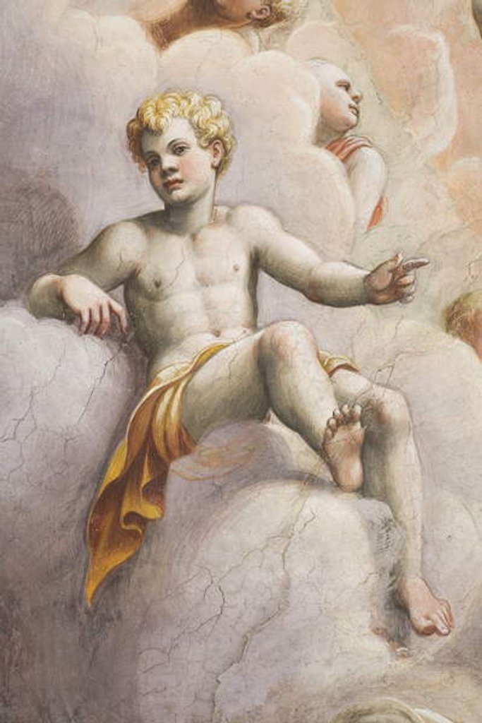 Detail of Adam among Angels, 1556 by Lattanzio Gambara