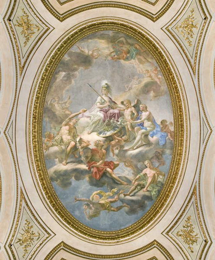 Detail of La Sapienza, ceiling of the Salone d Onore or Sala Napoleonica, 1777 by Martin Knoller