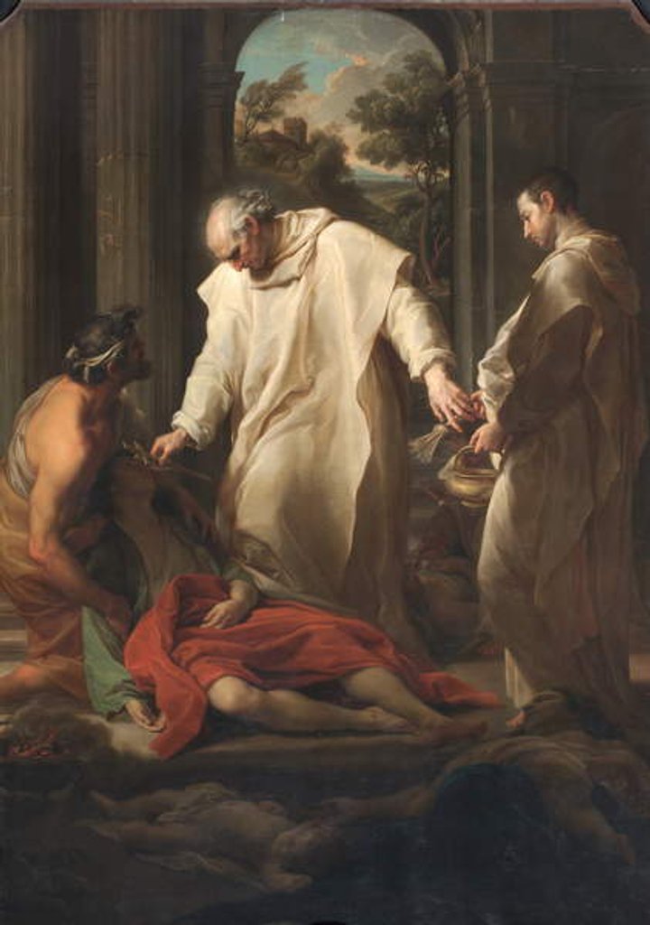 Detail of The Blessed Bernardo Tolomei Helping Plague Victims, 1745 by Pompeo Girolamo Batoni