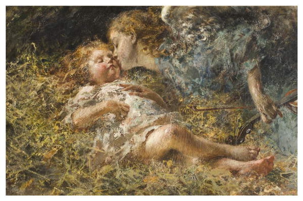 Detail of The Musician Angel, 1900-05 by Vicenzo Irolli