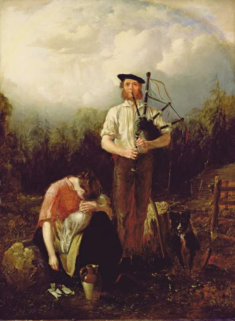 Detail of A Coronach in the Backwoods by School Scottish