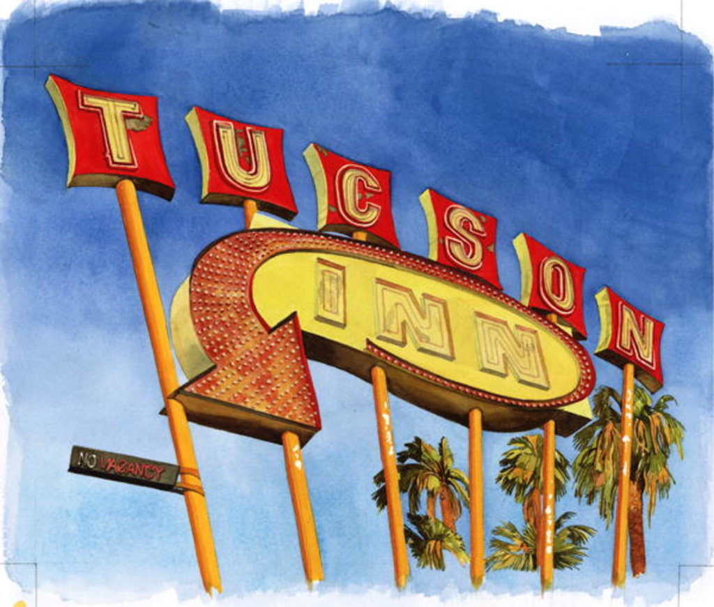 Detail of Tucson Inn, 2004 by Lucy Masterman