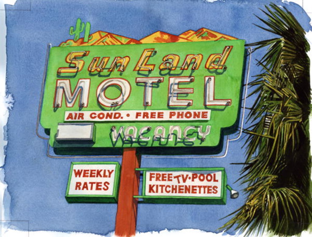 Detail of The Sun Land, Miracle Mile, 2004 by Lucy Masterman