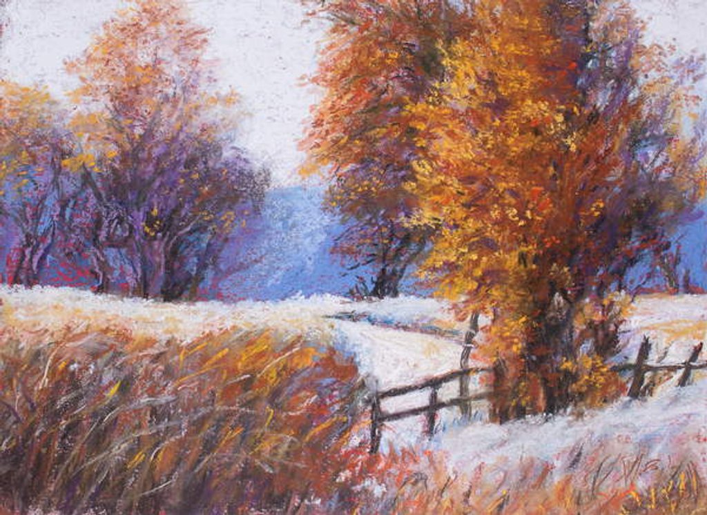Detail of Winter in Cookham, 2004 by Margo Starkey