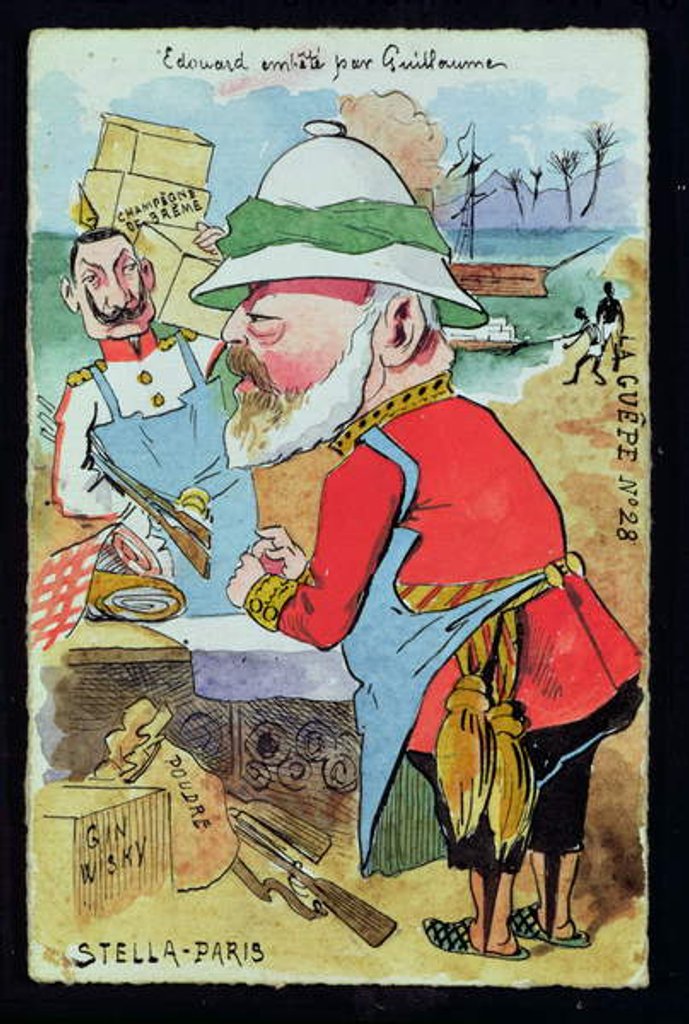 Detail of King Edward VII Pestered by Kaiser Wilhelm II from 'Les Guepes', c.1890 by French School