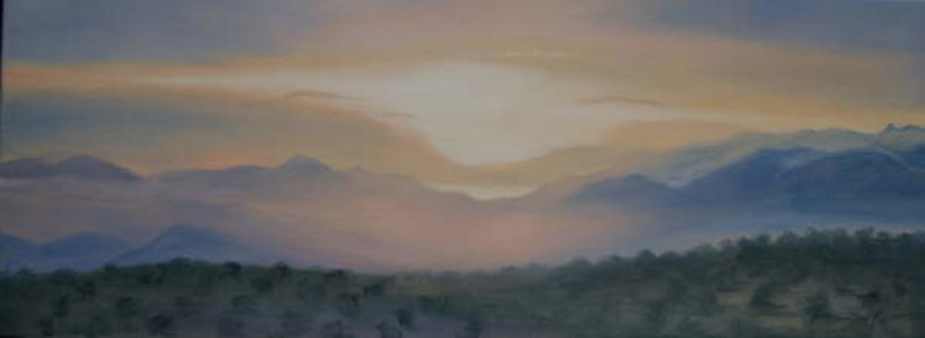 Detail of Sunrise over Sierra Nevada, 2014 by Antonia Myatt