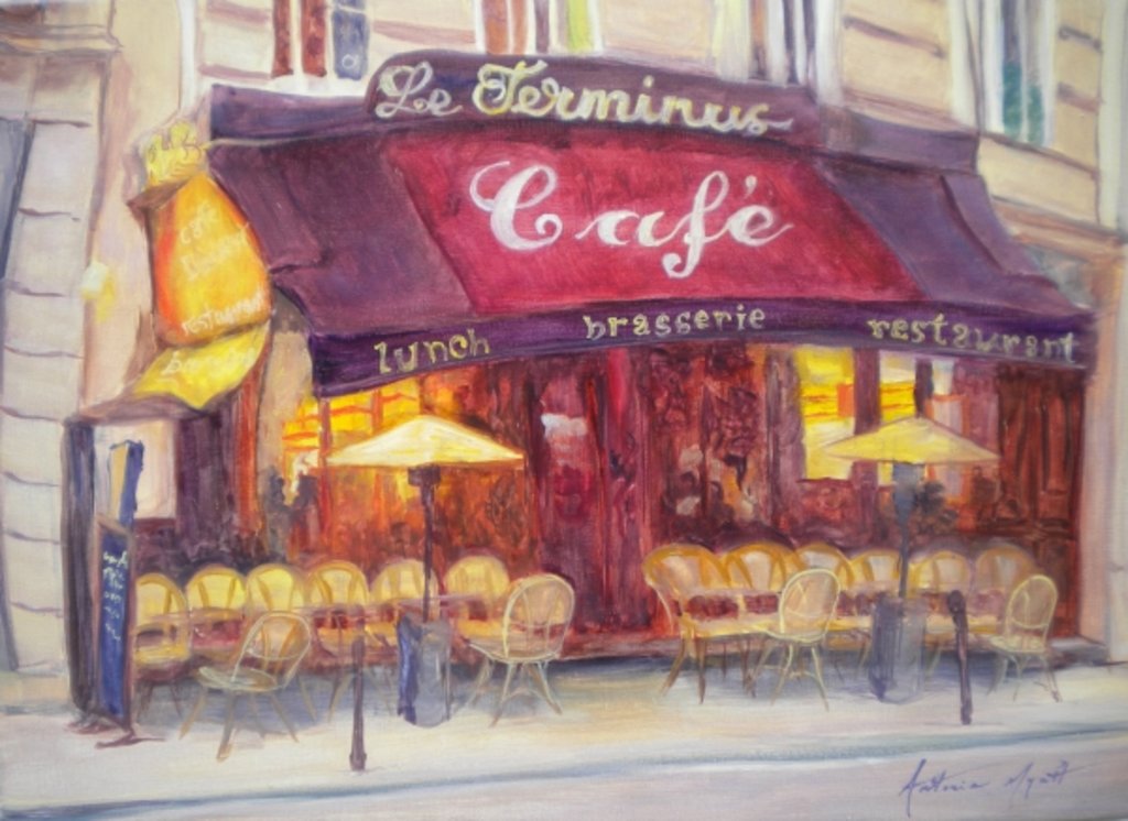 Detail of Cafe le Terminus, 2010 by Antonia Myatt