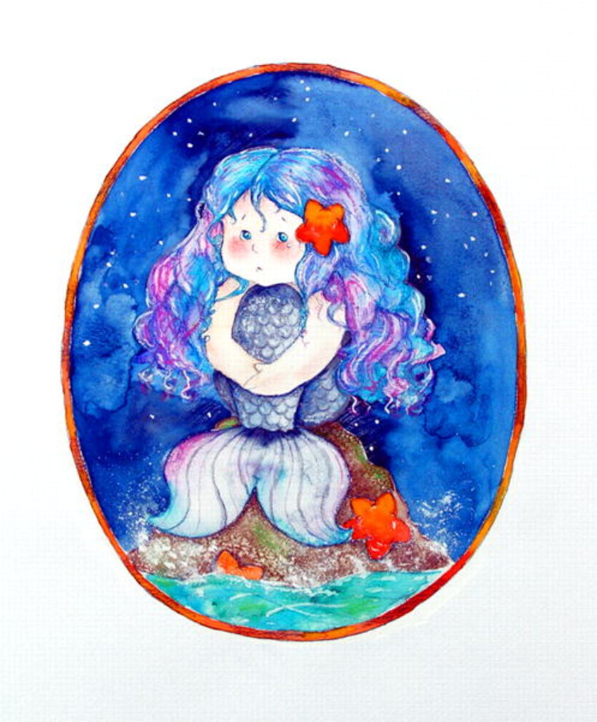 Detail of Sad Little Mermaid by Maylee Christie