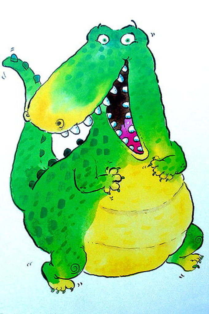 Detail of Happy Crocodile by Maylee Christie