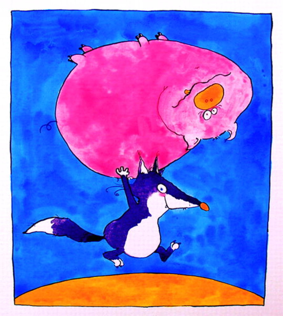 Detail of Wolf and Pig by Maylee Christie