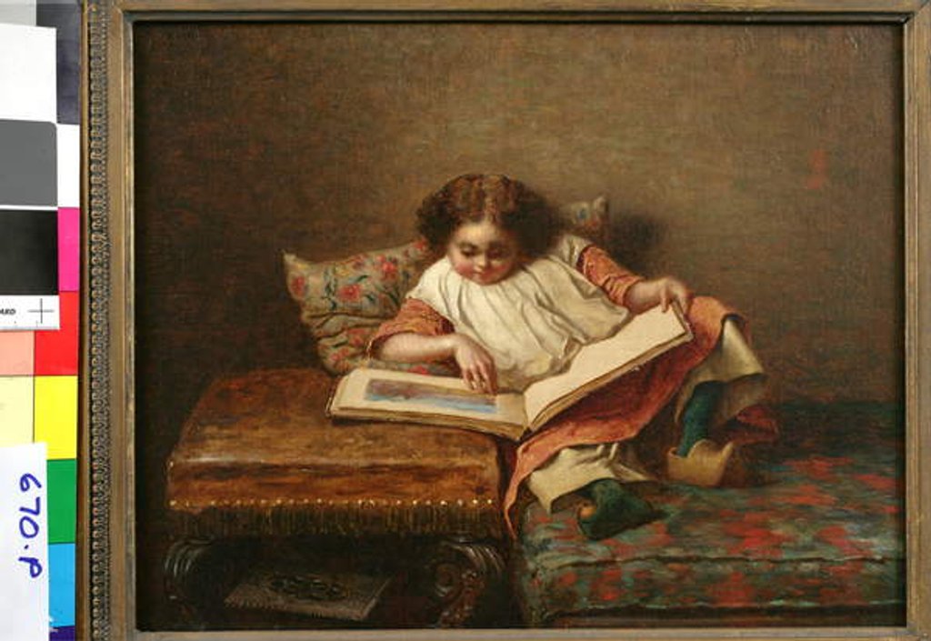 Detail of The Art Lover by Eastman Johnson
