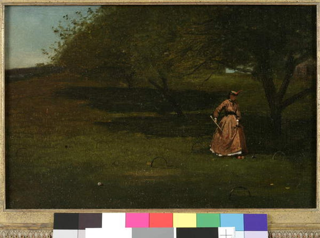 Detail of Croquet Player by Winslow Homer