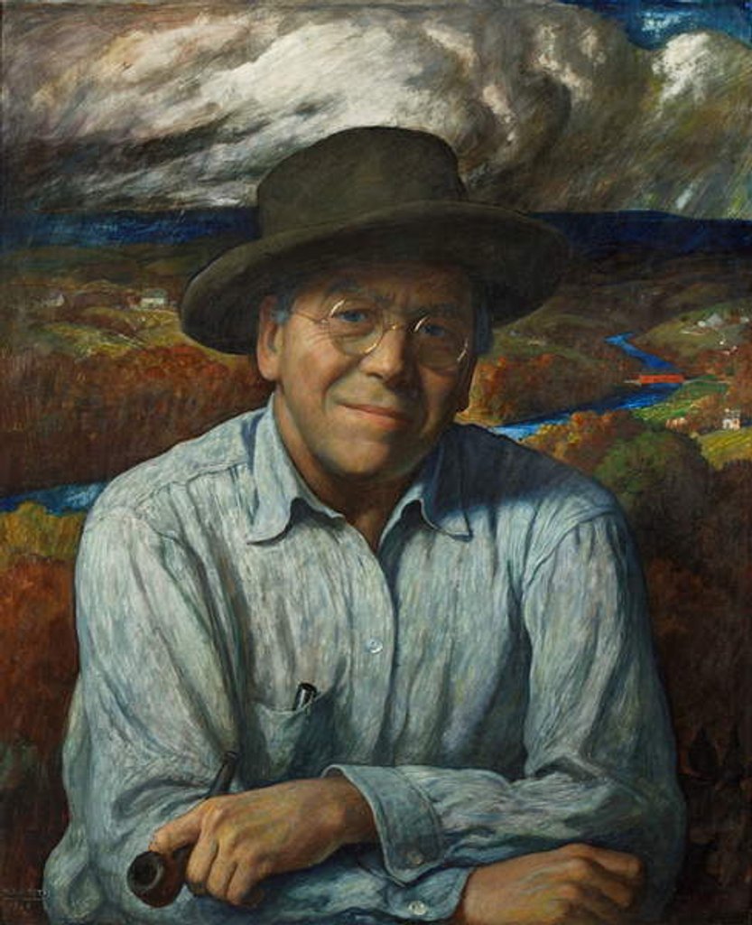 Detail of Self-Portrait, 1940 by Newell Convers Wyeth