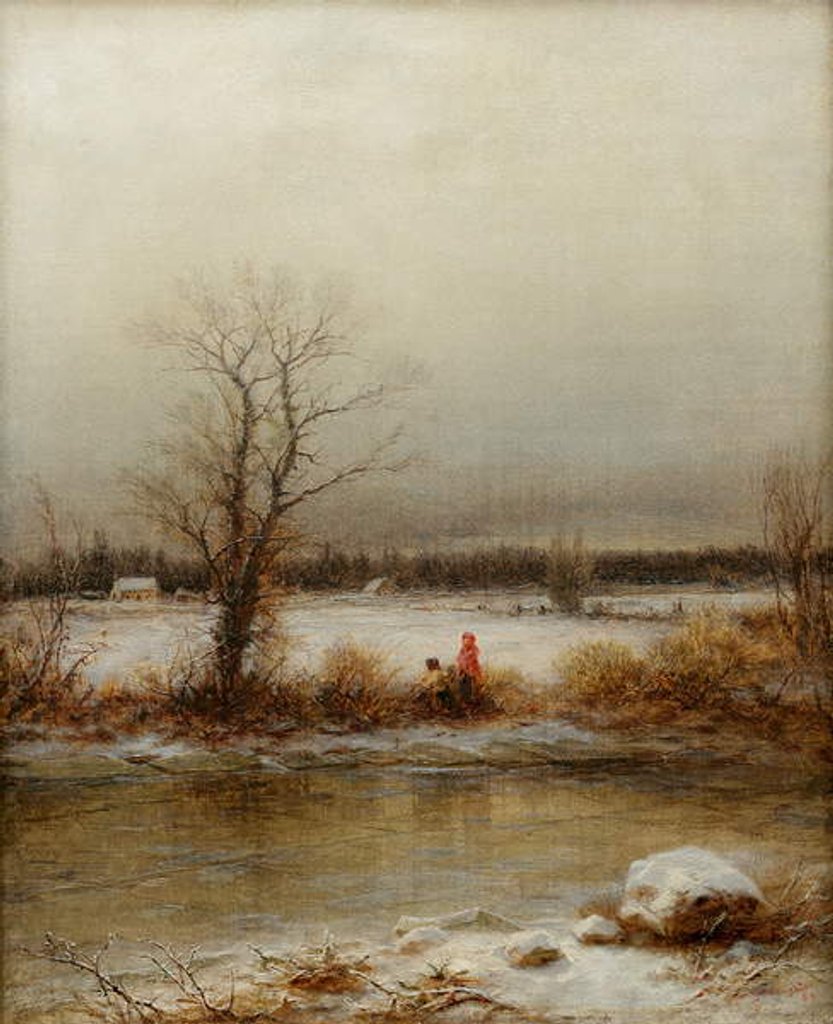 Detail of Winter Scene, 1860 by George Henry Boughton