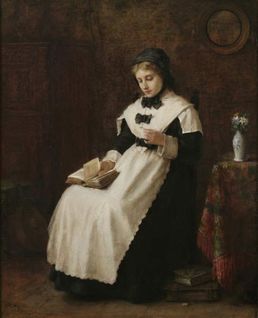 Detail of Wandering Thoughts, 1865 by George Henry Boughton