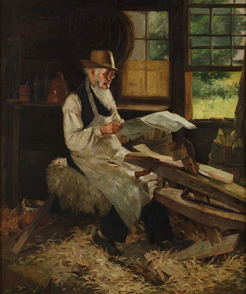 Detail of An Idle Moment by Benjamin West Clinedinst