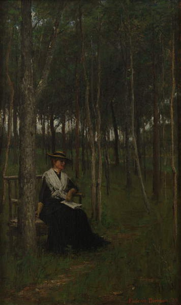 Detail of Reverie, 1883 by Frederick Dielman