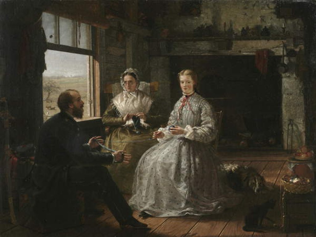 Detail of The Home Guard, 1863 by Thomas Hicks