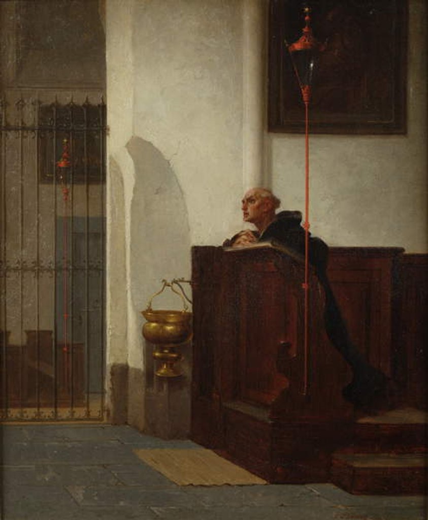 Detail of Old Church, Düsseldorf, 1873 by John Beaufain Irving