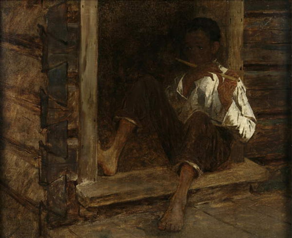 Detail of Negro Boy, c.1860-61 by Eastman Johnson