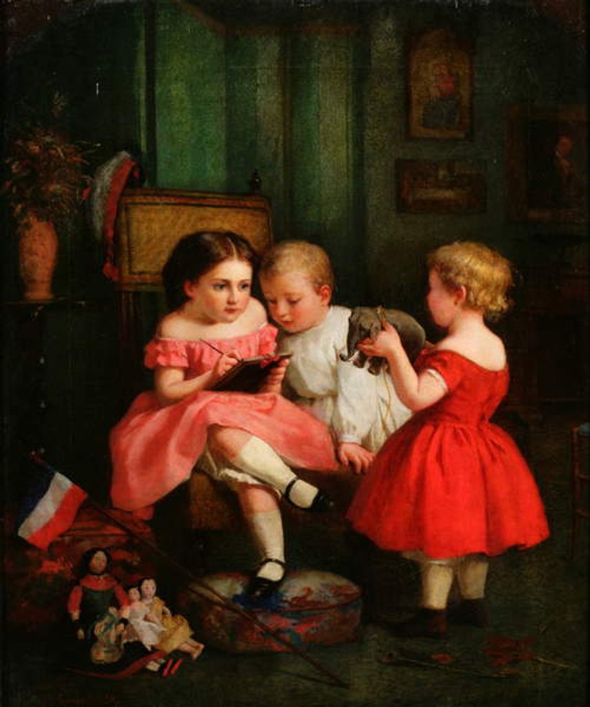 Detail of Drawing the Elephant, 1859 by George Cochran Lambdin