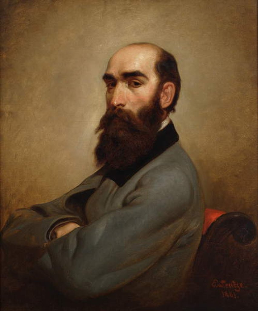 Detail of Worthington Whittredge, 1861 by Emanuel Gottlieb Leutze