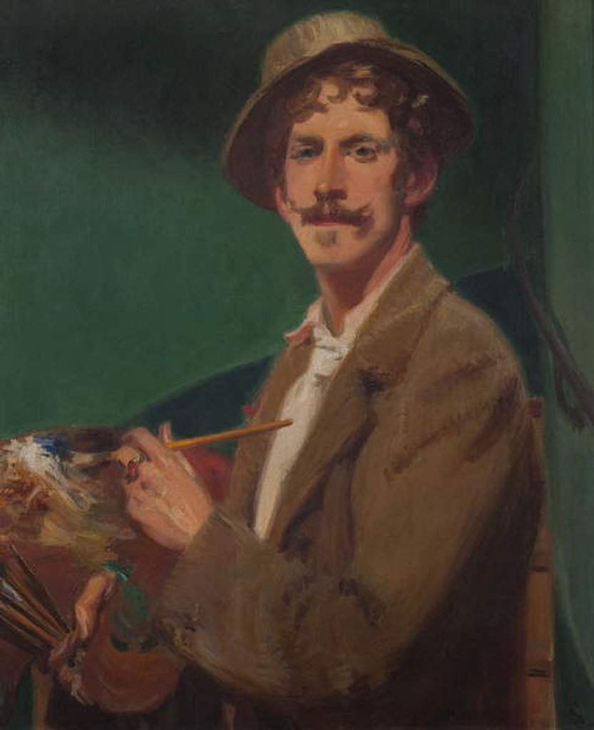 Detail of Self-Portrait by Frederick William MacMonnies
